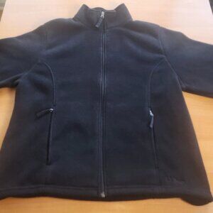 L.L. Bean Women’s Black Fleece Jacket Full Zip Size L Excellent
